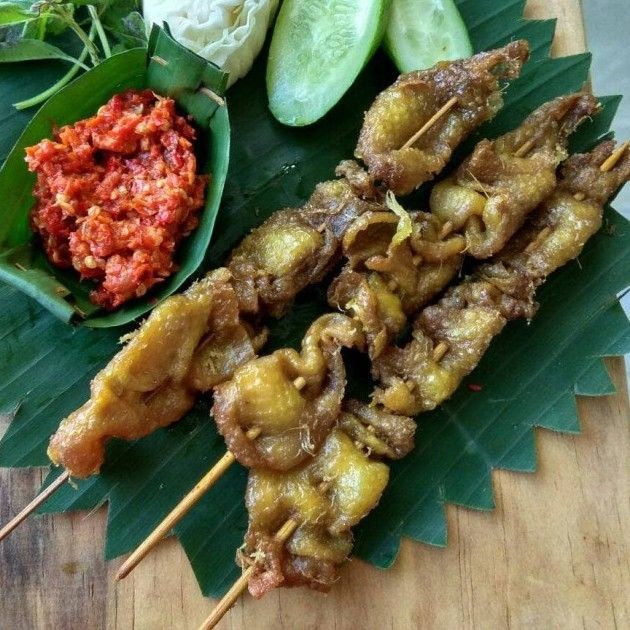 Sate Kulit Ayam Goreng