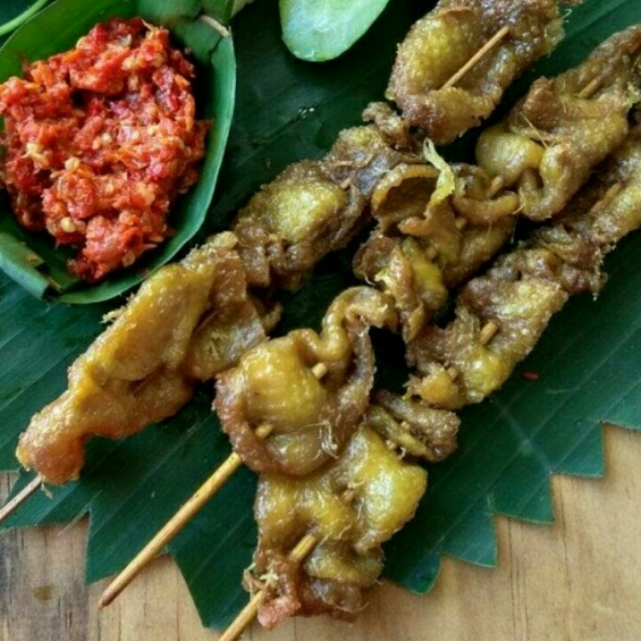 Sate Kulit Ayam Goreng