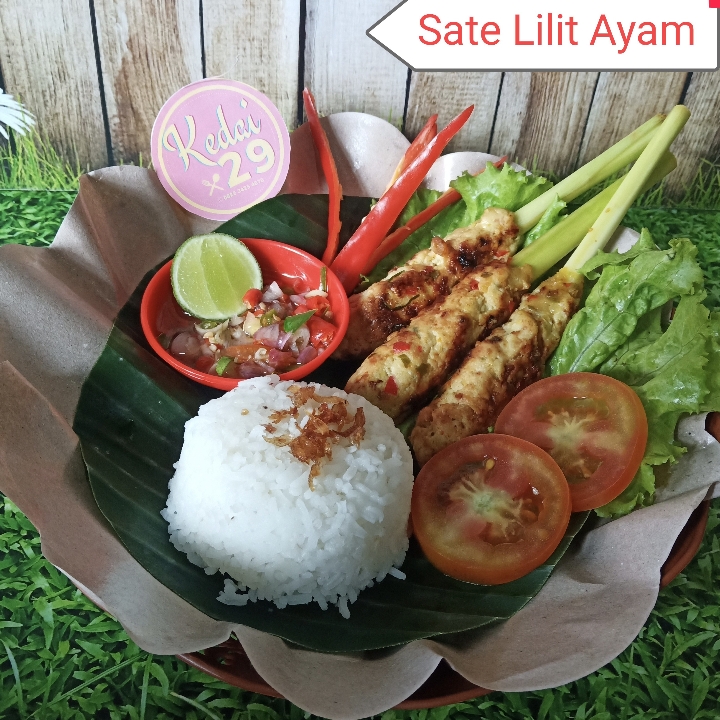 Sate Lilit Ayam Nasi Uduk