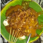 Sate Padang Campur Bumbu Kacang