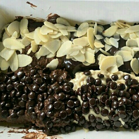 Pisang Nugget Coklat Mix Tiramisu Topping Cip Coklat Mix Almond