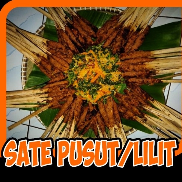 Sate Pusut atau Lilit 10 Tusuk