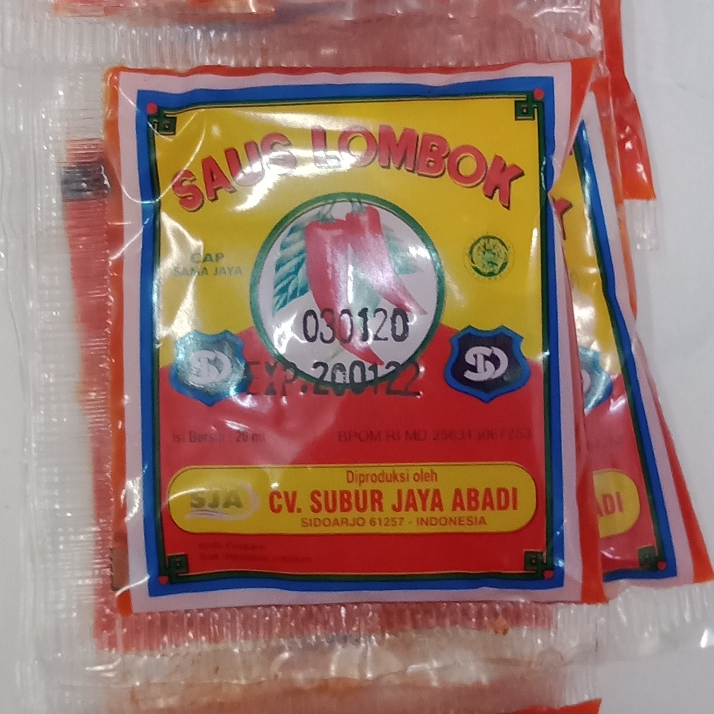 Saus Sachet Lombok 20ml