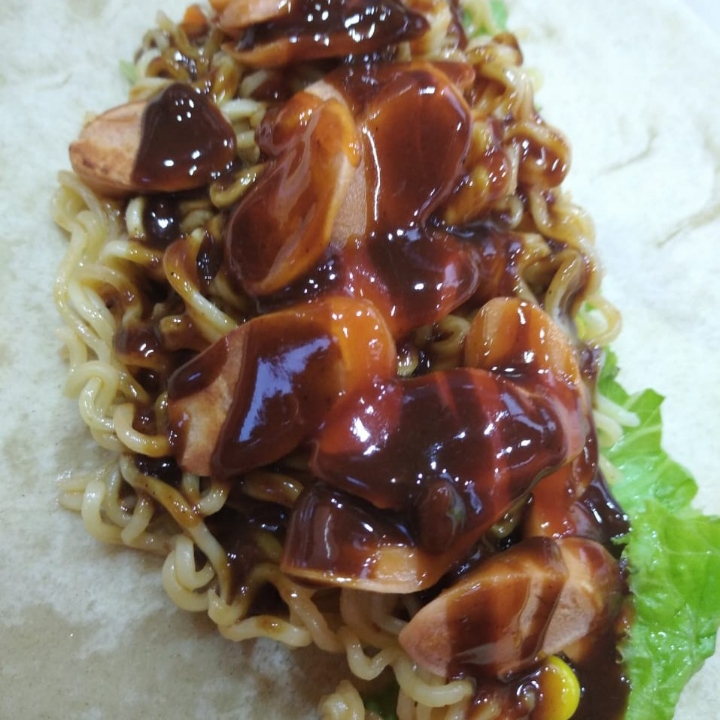 Sausage Noodle Burrito 2