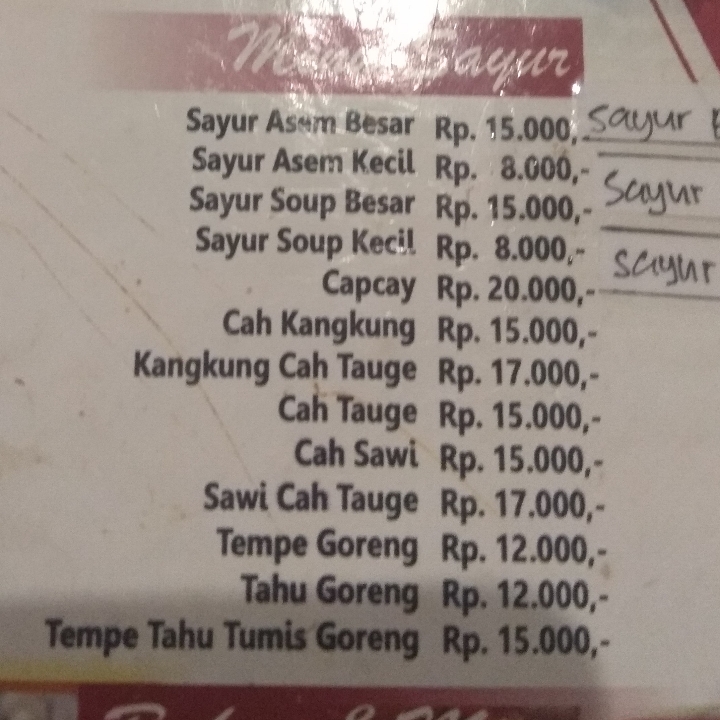 Sayur Asam Besar