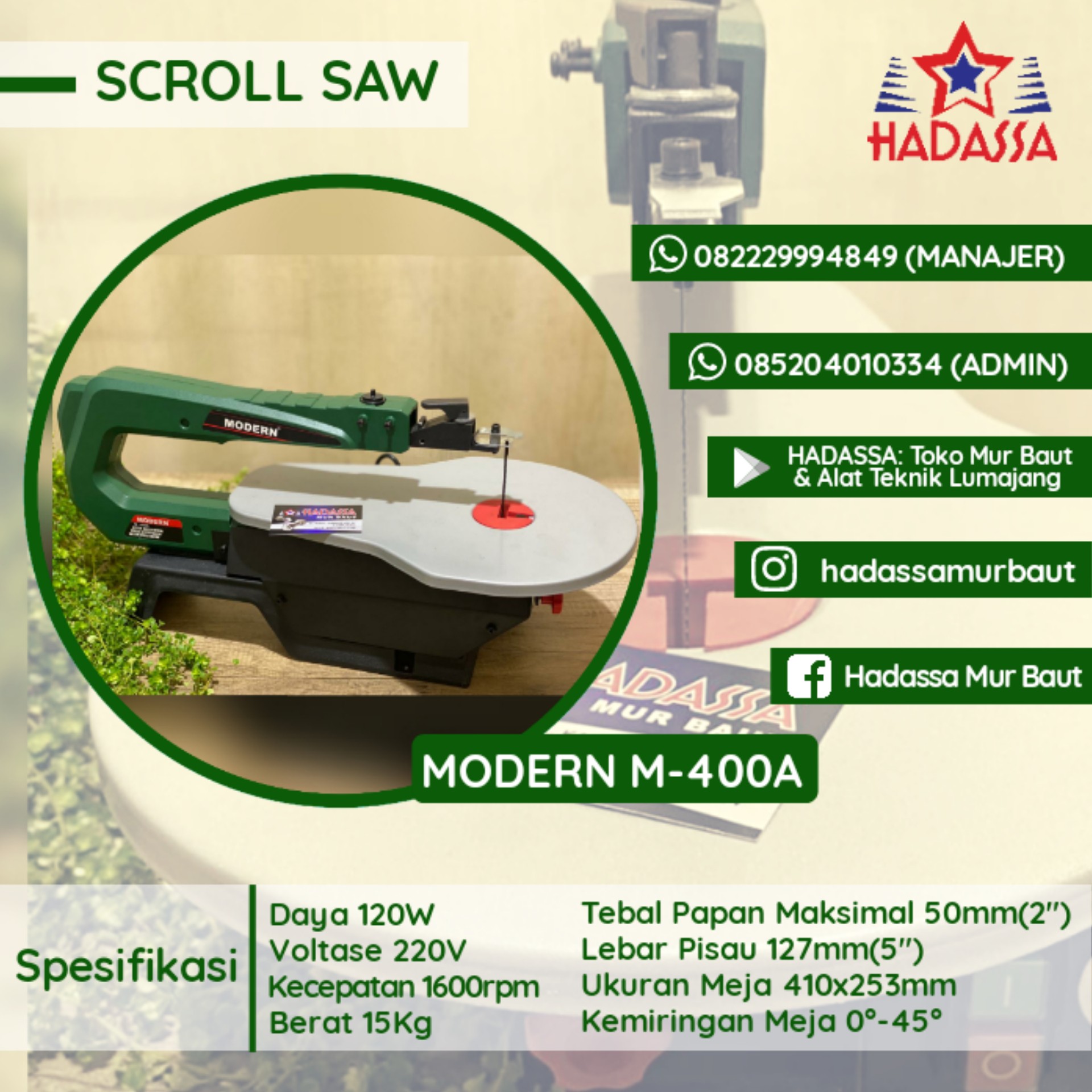 Scroll Saw Modern M-400A