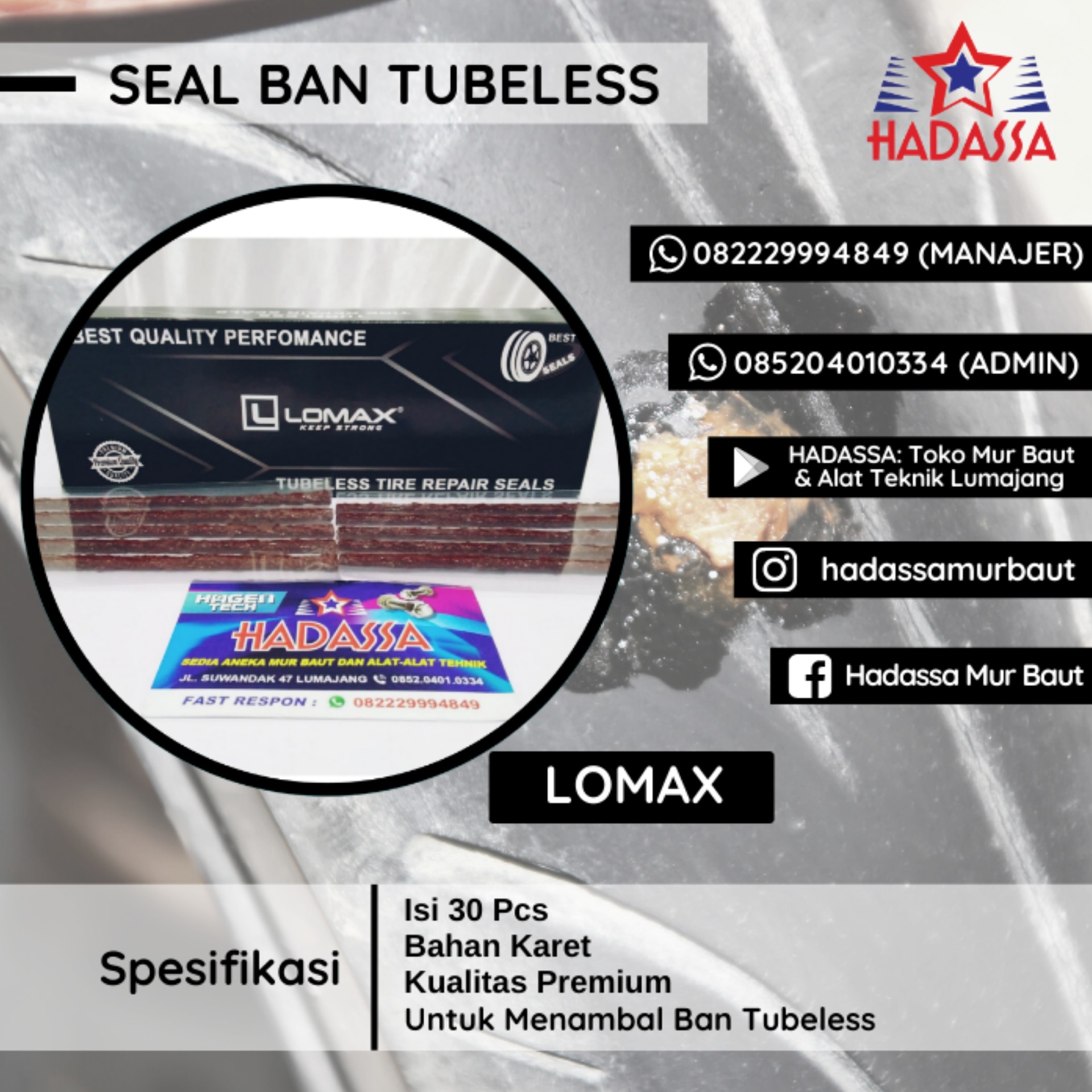 Seal Ban Tubeless Lomax