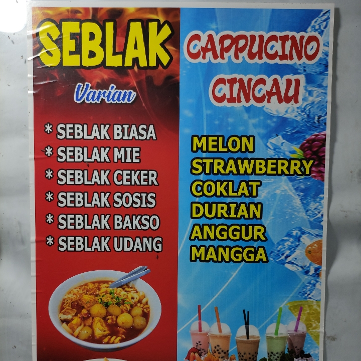 Seblak Gado-gado Es Cappuccino Cincau