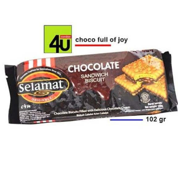 Selamat Chocolate Sandwich Cookies 102 Gr