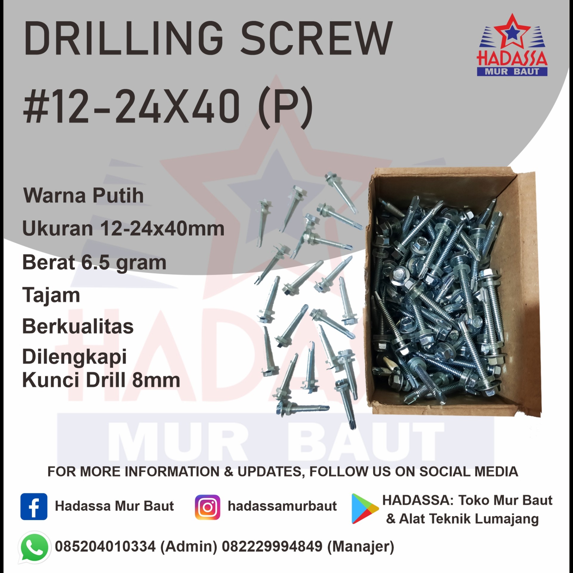 Drilling Screw 12-24x40 P