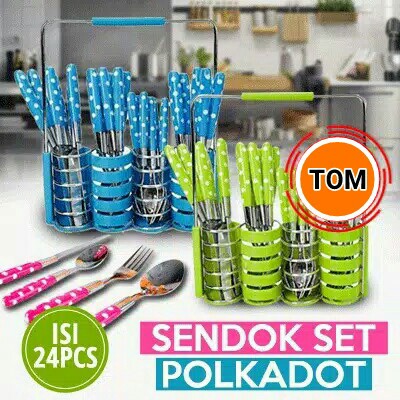 Sendok Makan Polkadot 24 Pcs