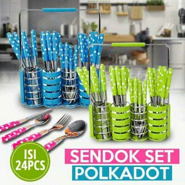 Sendok Polkadot 1 set 24 Pcs