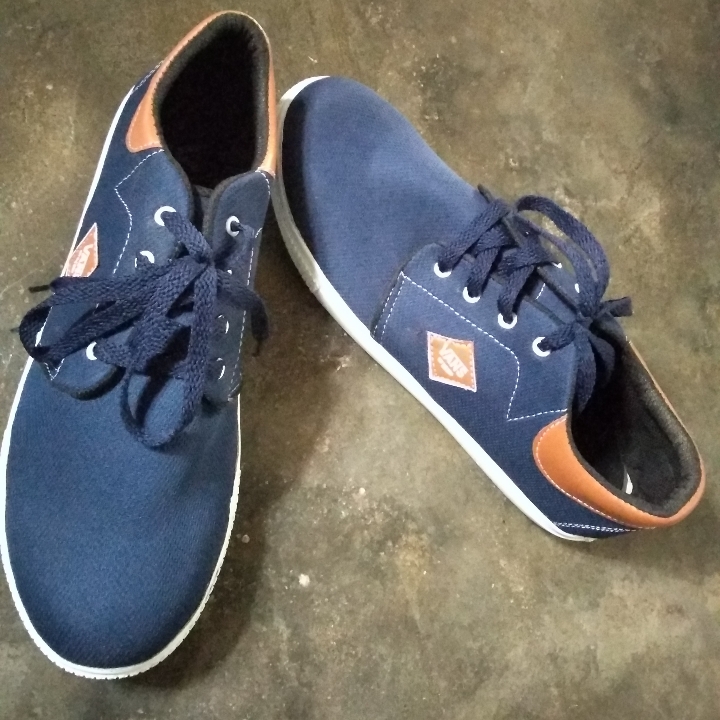 Sepatu Denim Vans - Navy Populer 3