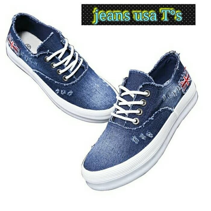 Sepatu Kets Jeans USA Navy