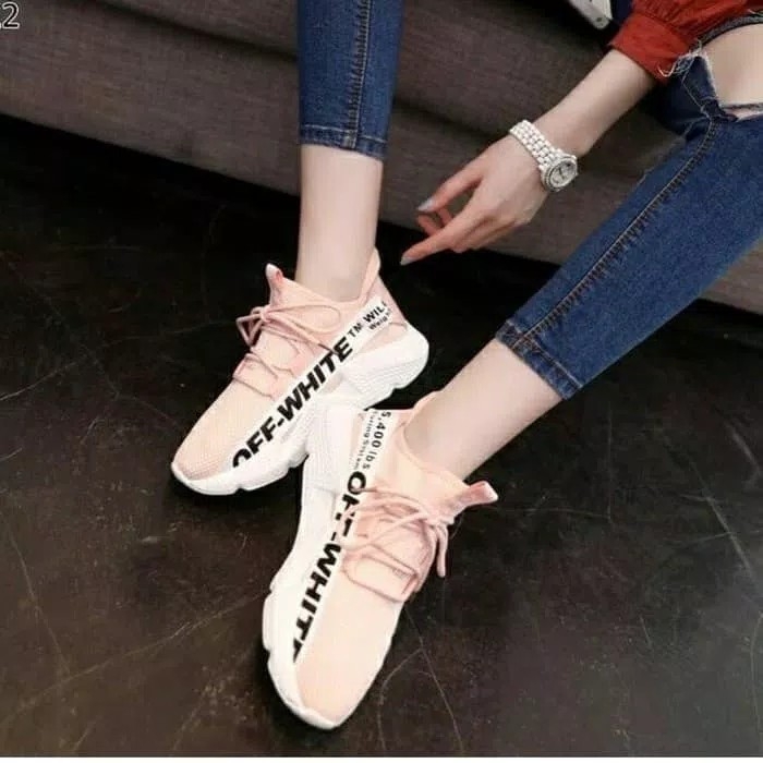 Sepatu Kets Offwhite Pink