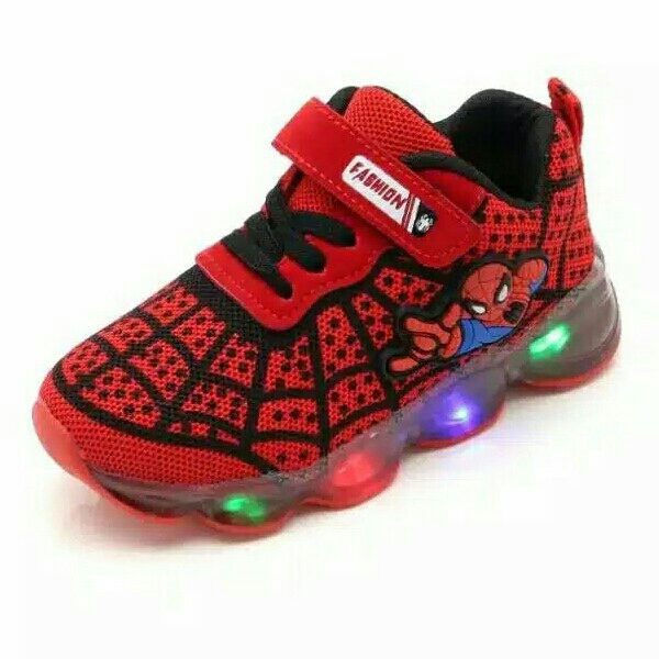 Sepatu LED Spiderman