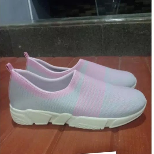 Sepatu Slip On MJ1 Blaster Abu Pink