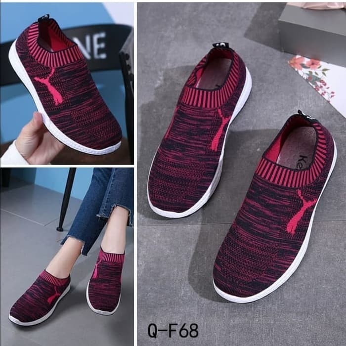 Sepatu Slip On Puma QF68 - Merah