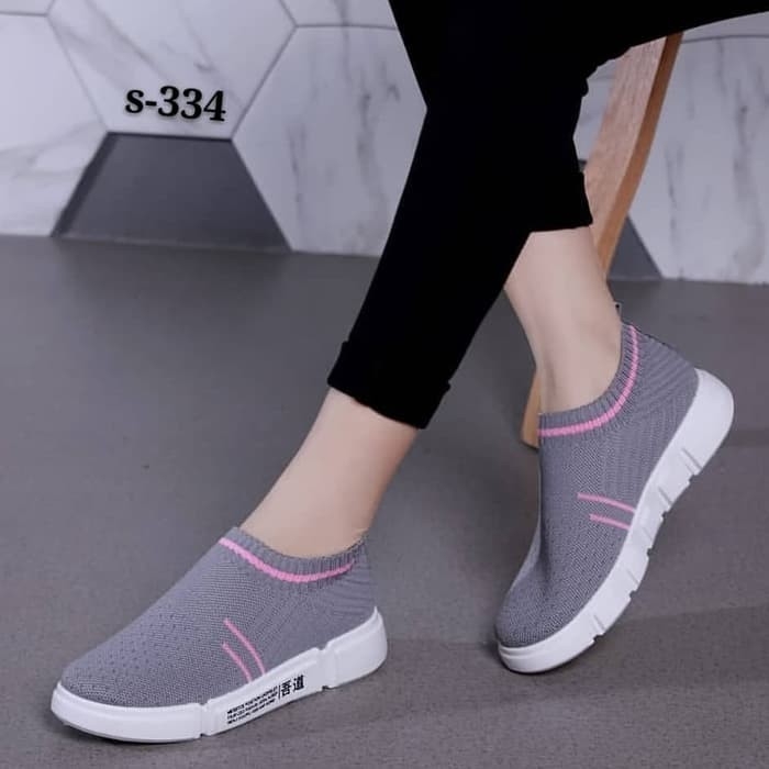 Sepatu Slip On Yopy Abu