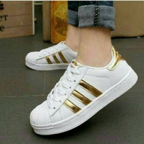 Sepatu Sneakers Adidas Superstar List Gold