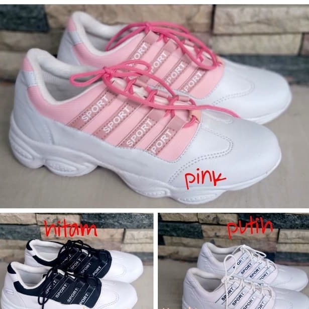 Sepatu Sneakers New Sport Pink 2