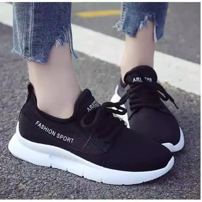 Sepatu Wanita Arkem Fashion Sport Hitam