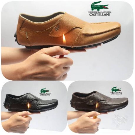 Sepatu Crocodile Castellani Casual Monza Slop Prepet Kulit