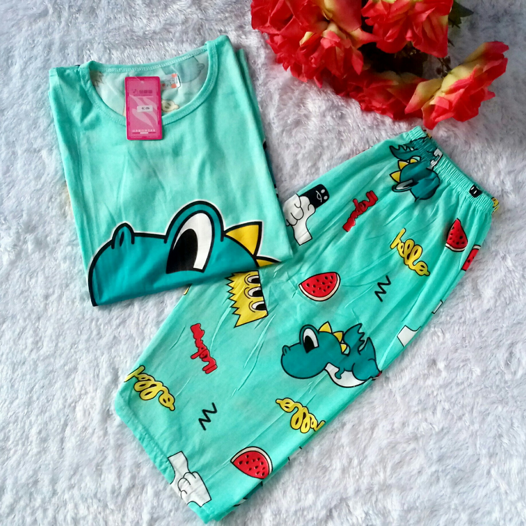 Set Baju Tidur Dewasa Beby Dino 2