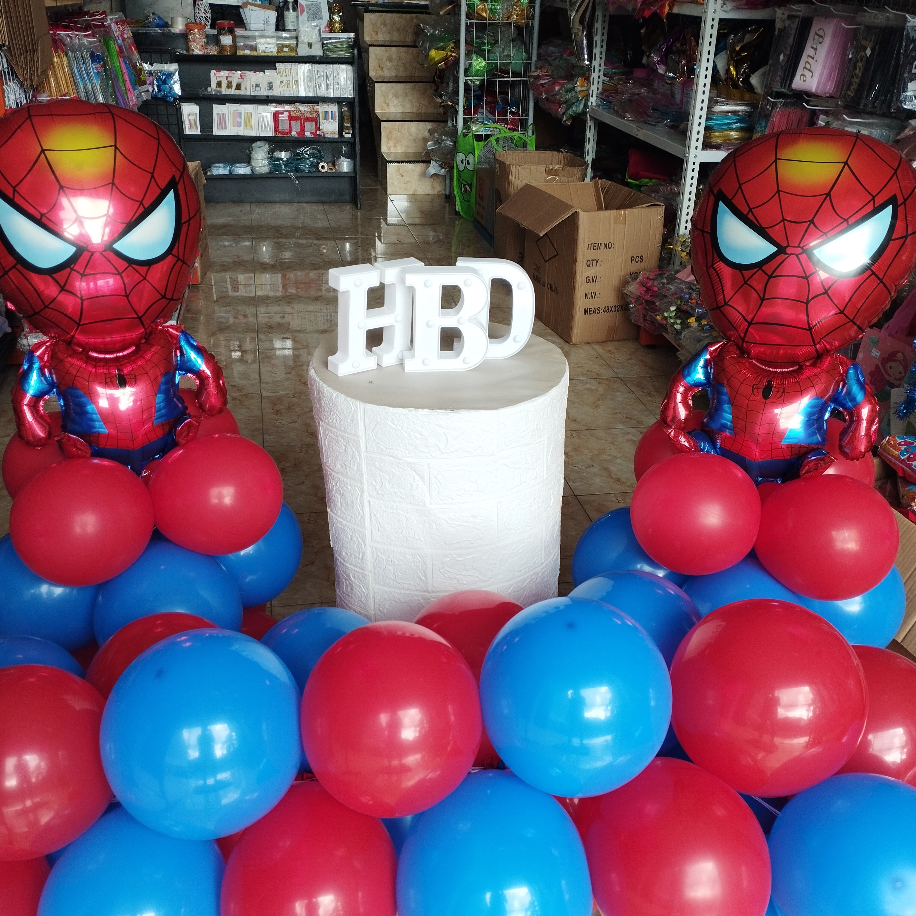 Set Dekorasi Spiderman Dan Balon Bawah