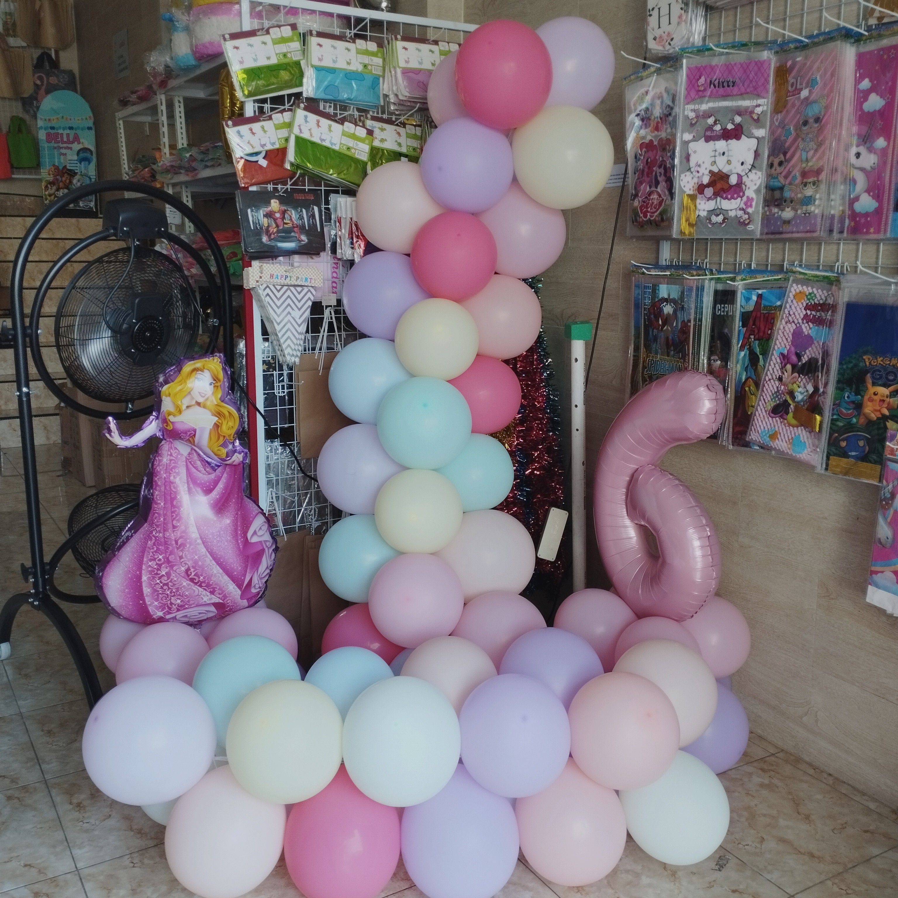 Set Garland Balon Atas  Balon Bawah Thema Princess