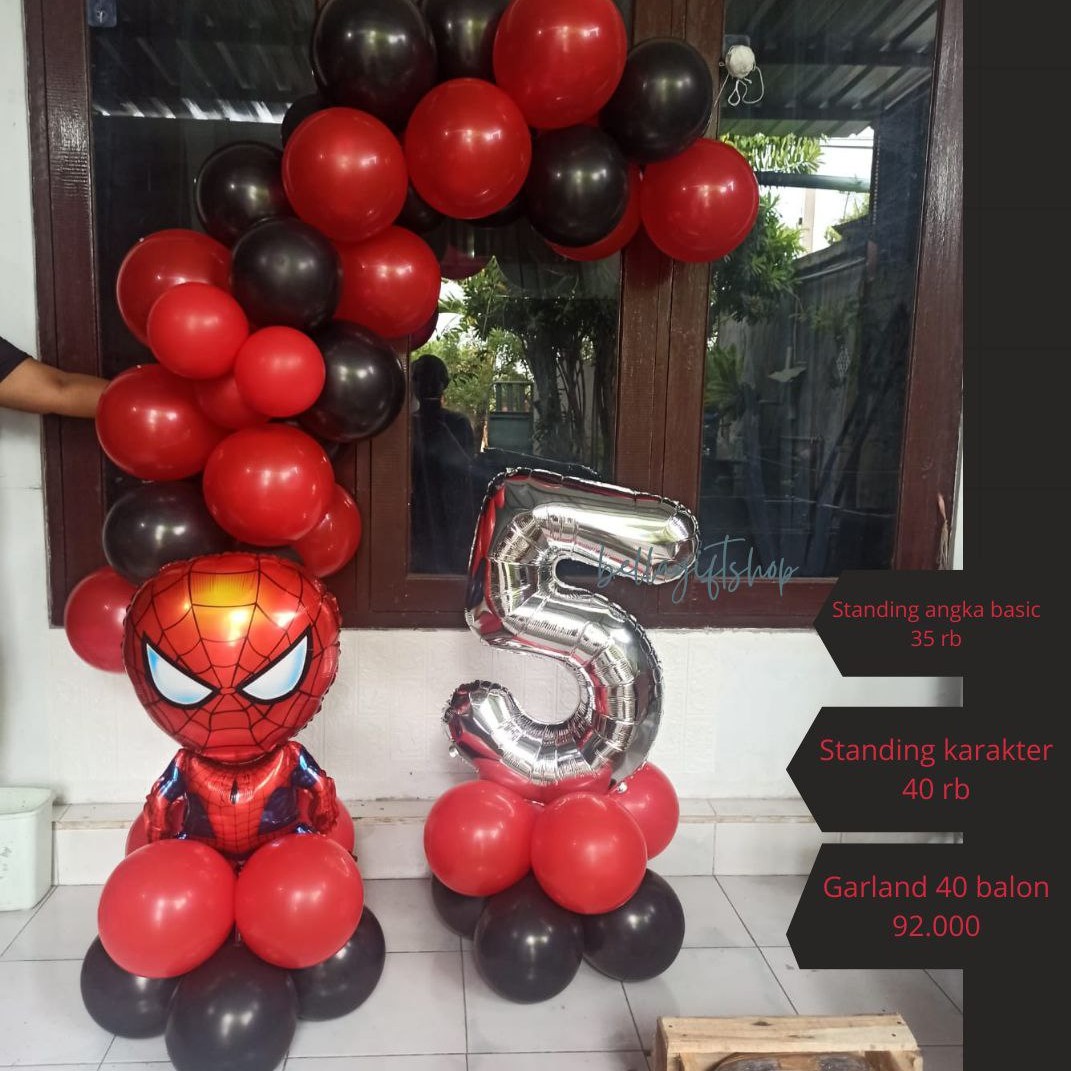 Set Garland Thema Spiderman