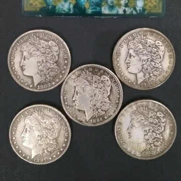 Set Koin Morgan Dollar Amerika