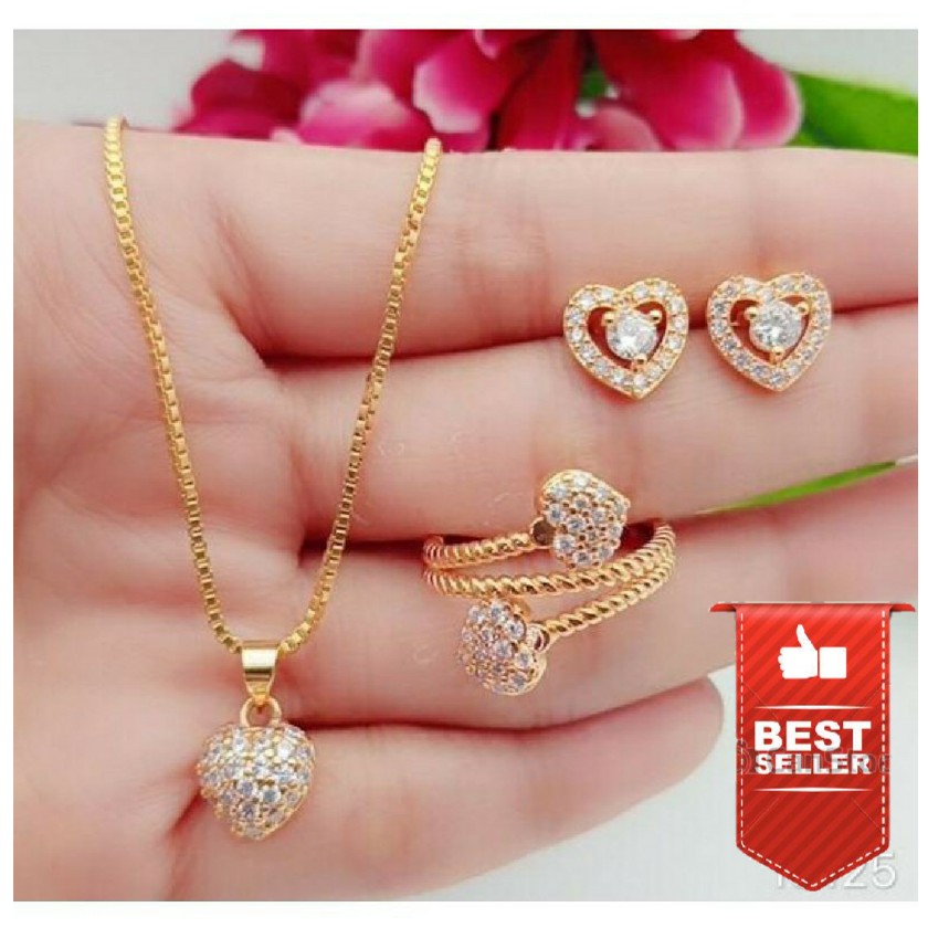 Set Xuping Love  - Lapis Emas 24K - Bisa Beli Satuan