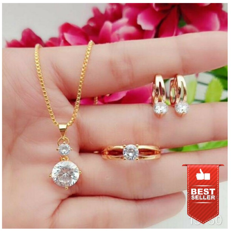 Set Xuping Permata Kristal Lapis Emas 24K - Bisa Beli Satuan