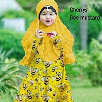 Setelan Cherrys Bee Mustard