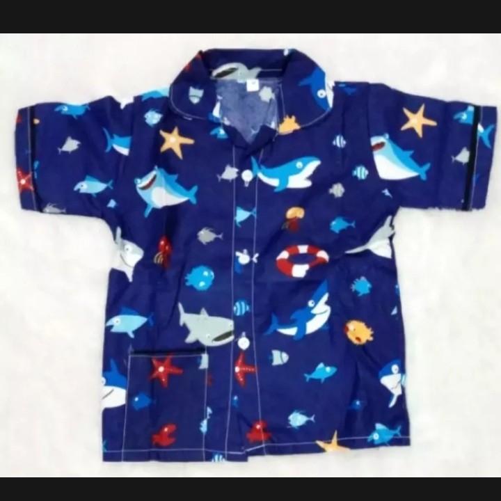 Setelan Piyama Anak Motif Baby Shark 2