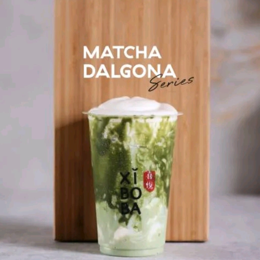 Signature Matcha Dalgona With Hokkaido Milk Pudding