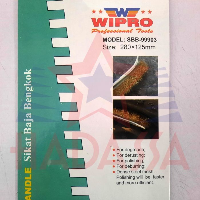 Sikat Baja Bengkok 280x125mm Wipro 5