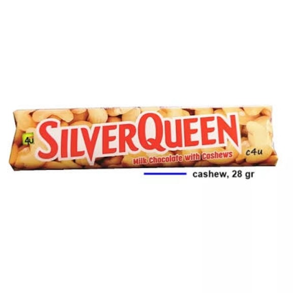 Silver Queen Milk Chocolate With Cashew 28 G