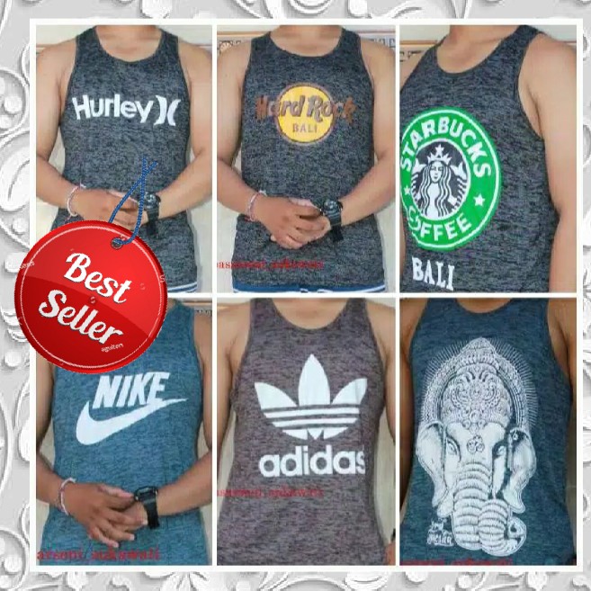 Singlet Serat Motif Bali ALLSIZE FIT TO XXL