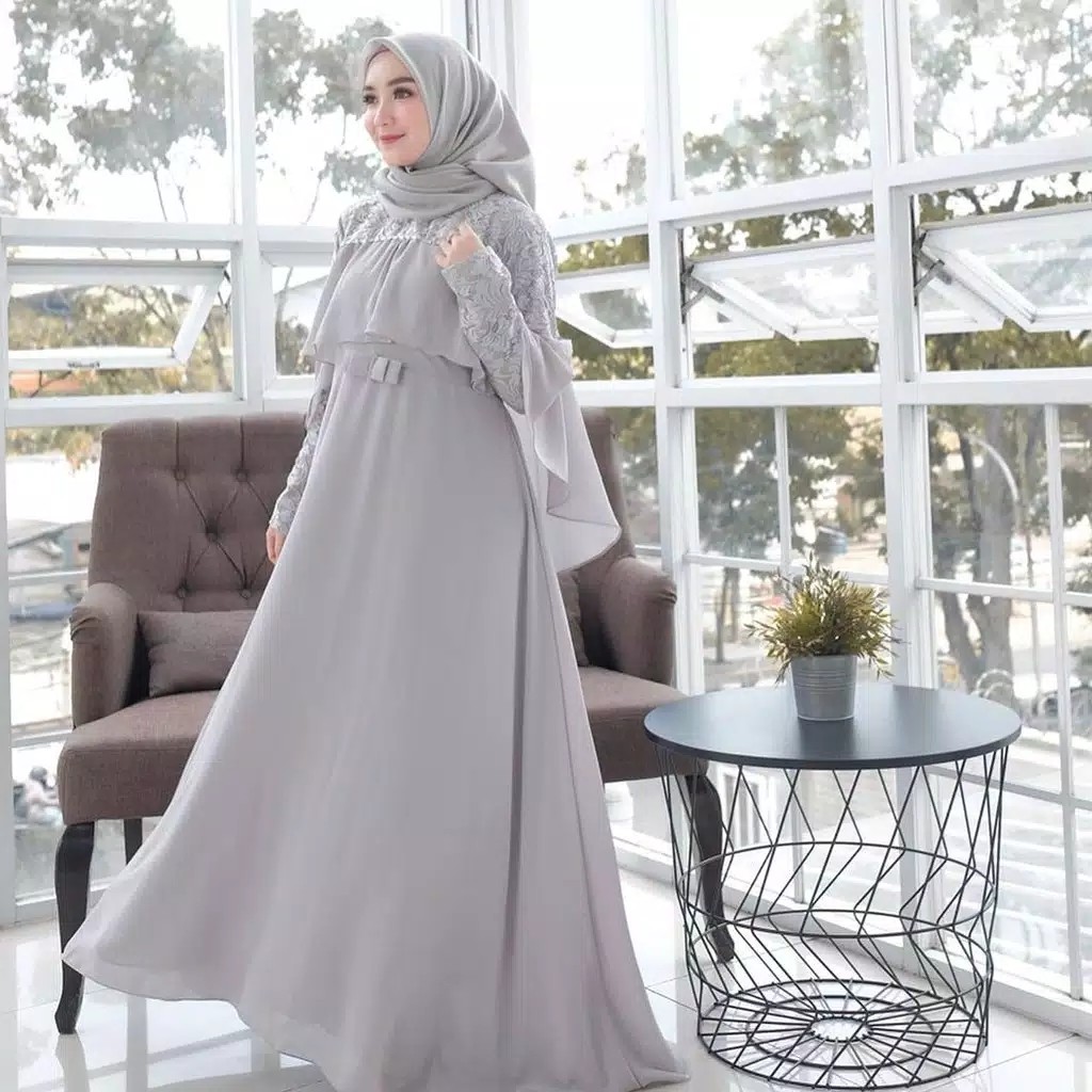 Sisi Dress  Outfit Kondangan Termurah  Gamis Mewah Brukat 2