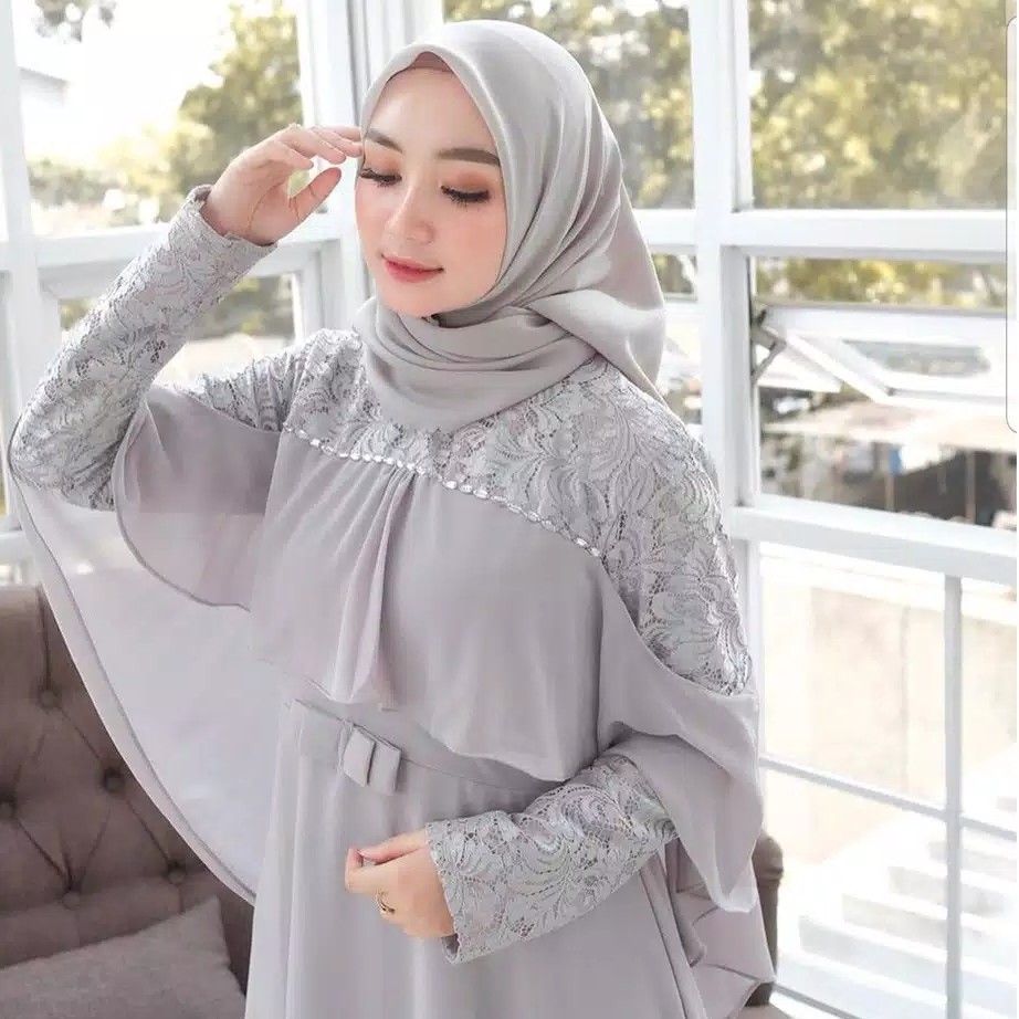 Sisi Dress  Outfit Kondangan Termurah  Gamis Mewah Brukat 3