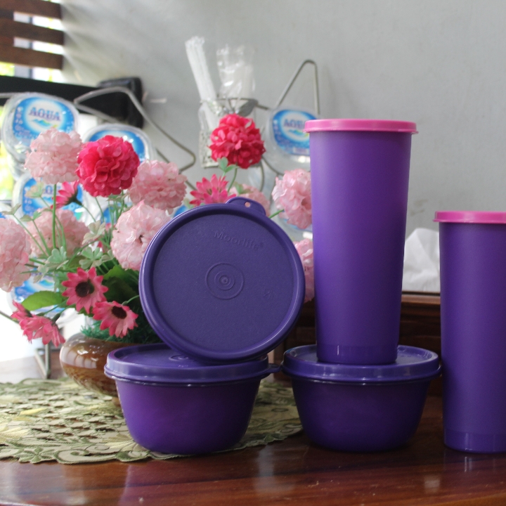 Small Fusion Bowl dan Cheerful Tumbler Ungu