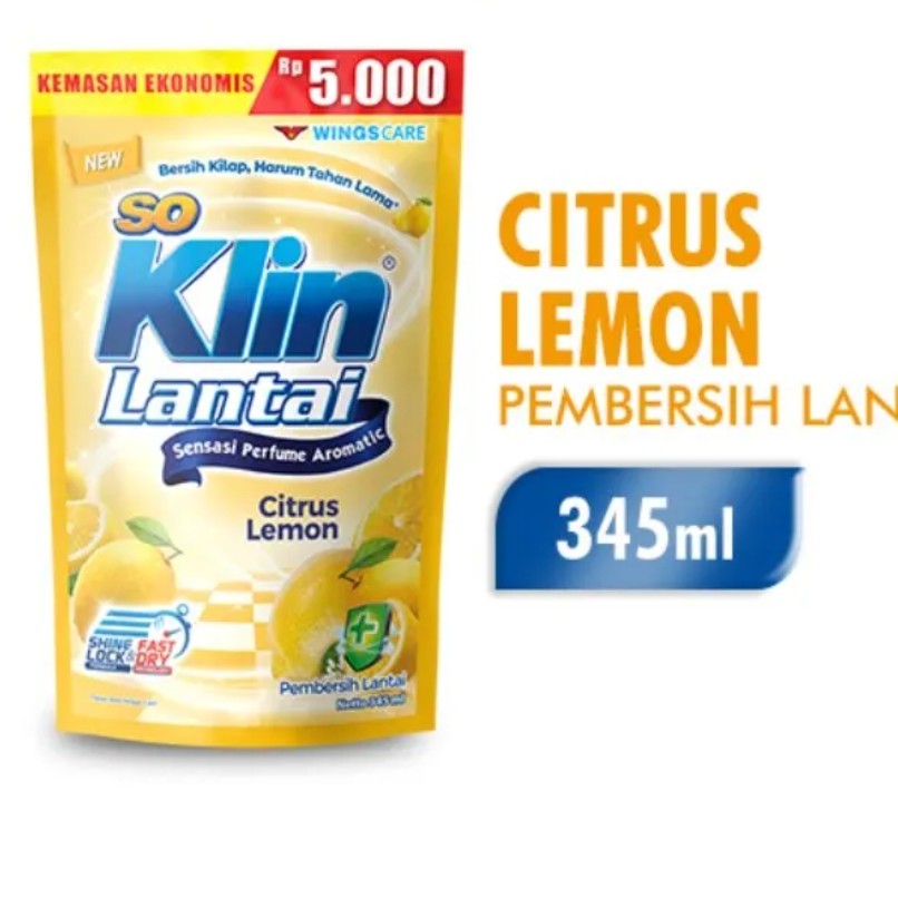 So Klin Lantai Citrus Lemon 345 Ml