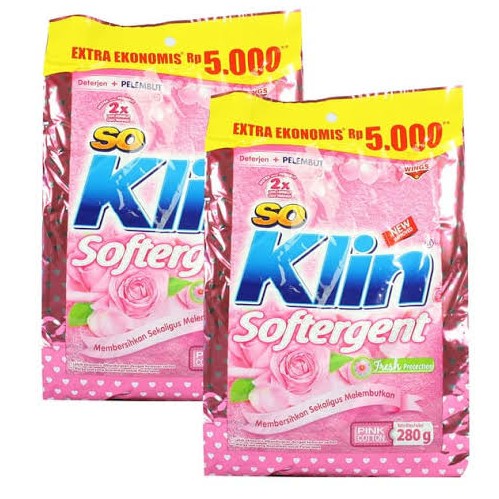 So Klin Softergent Pink Cotton 280 Gram