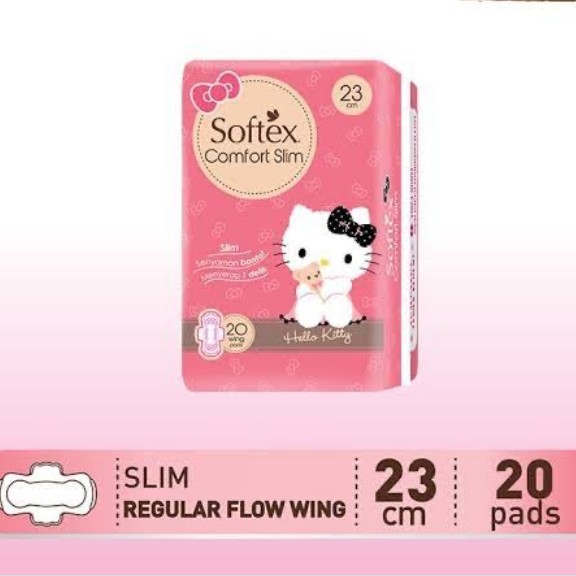 Softex Comfort Slim Hello Kitty 23 Cm 20 Pads