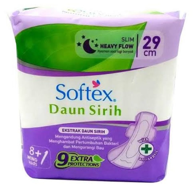 Softex Daun Sirih Dry Extra Long 29cm Isi 9 Wing Pads