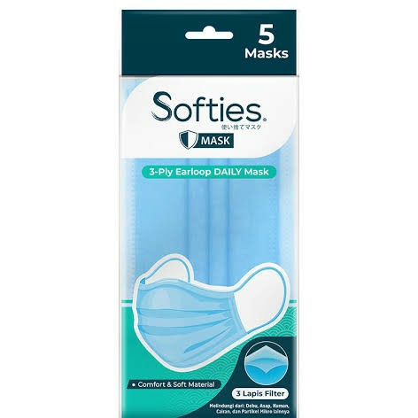 Softies Daily Masker 3Ply 5S - Kesehatan