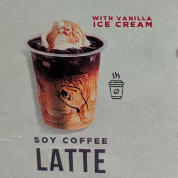 Soy Coffe Latte With Vanila Ice Cream