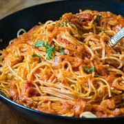 Spaghetti Ayam Geprek